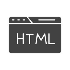 HTML icon vector image. Suitable for mobile apps, web apps and print media.