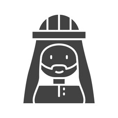 Islamic Man icon vector image. Suitable for mobile apps, web apps and print media.