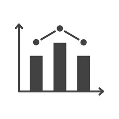 Line Chart Statistics icon vector image. Suitable for mobile apps, web apps and print media.
