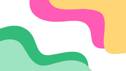 Aesthetic background with green, pink, and yellow waves