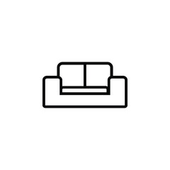 Modern sofa icon with a cozy and clean look. Great for furniture apps, interior design, home decor, and real estate visuals.