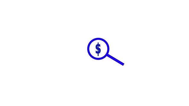 Magnifier with dolar icon, search dollar icon for web site Computer .