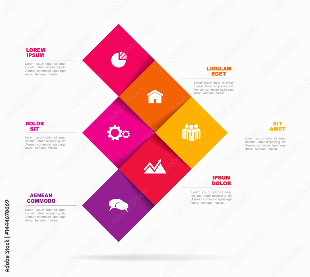 Poster infographic design template with place for your data. vector illustration.