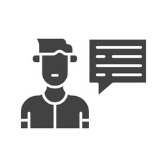 Money Talk icon vector image. Suitable for mobile apps, web apps and print media.