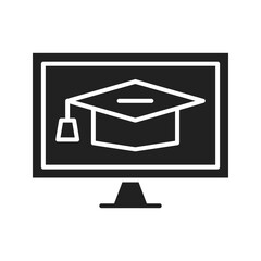 Online Degree icon vector image. Suitable for mobile apps, web apps and print media.