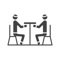People Sitting icon vector image. Suitable for mobile apps, web apps and print media.