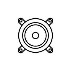 Speaker Icon – bold design symbolizing sound, music, and energy. Perfect for apps, media & branding