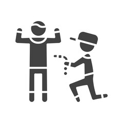 Police Arresting Man icon vector image. Suitable for mobile apps, web apps and print media.