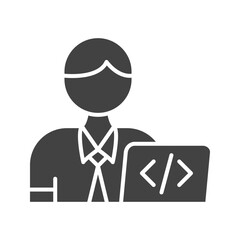 Programmer icon vector image. Suitable for mobile apps, web apps and print media.