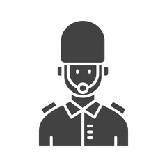 Queens Guard icon vector image. Suitable for mobile apps, web apps and print media.