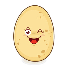 potato playful face cartoon cute