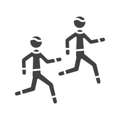Running Race icon vector image. Suitable for mobile apps, web apps and print media.