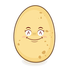 potato smile face cartoon cute