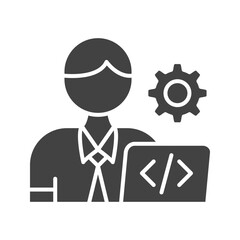 Software Developer icon vector image. Suitable for mobile apps, web apps and print media.