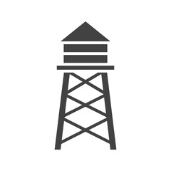 Water Tower icon vector image. Suitable for mobile apps, web apps and print media.