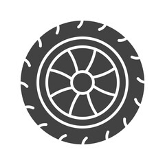 Fototapeta premium Wheel icon vector image. Suitable for mobile apps, web apps and print media.