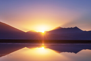 Lake on sunrise