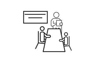 Meeting Room icon set multiple style collection