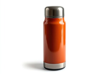 Thermos flask isolated on white background