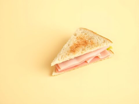 ham and cheese sandwich in triangle shaped