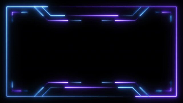 Futuristic HUD Interface Screen Design. Sci-Fi Virtual Reality Technology View Display. Glitch hud interface, HUD Hi-Tech Futuristic Display, virtual monitor for games.Tech and science Looped HUD