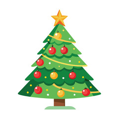 Simple Christmas Tree Vector Art