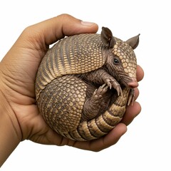 Obraz premium Armored Armadillo in Natural Setting with Detailed Texture