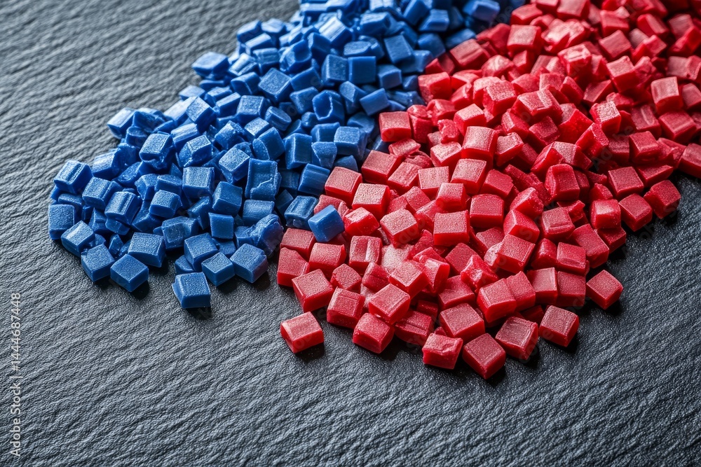 Aufkleber a vibrant visual display is created by colorful grains that are arranged in patterns of red, white, 