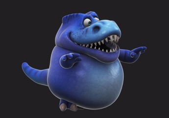 Fun 3D cartoon dino talking © Julien Tromeur
