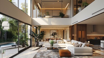 Sophisticated interior design showcasing a contemporary luxury home ambiance