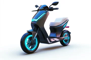 Fototapete Rund Electric Scooter Ad with Dynamic Speed Display © Junaid
