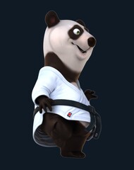 Fun 3D cartoon karateka panda © Julien Tromeur