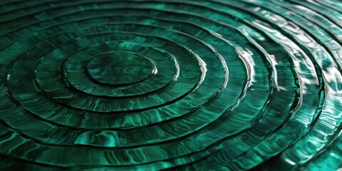 Green malachite pattern with concentric rings