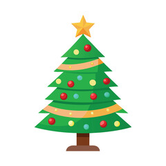 Obraz premium Christmas Tree Vector Illustration