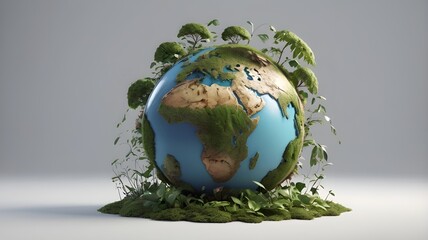 planet earth in the grass