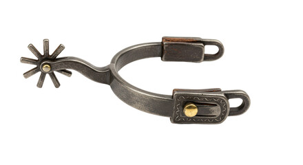Isolated Vintage Western Riding Spur