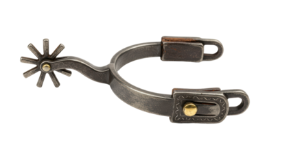 Isolated Vintage Western Riding Spur