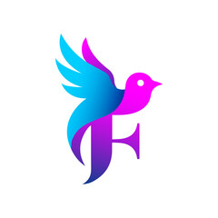 F Bird Logo Vector Art, Icons, and Graphics for Free Download
