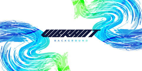Abstract Brush Background with Sports Style and Halftone Effect