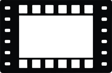 Film Strip Icon Silhouette