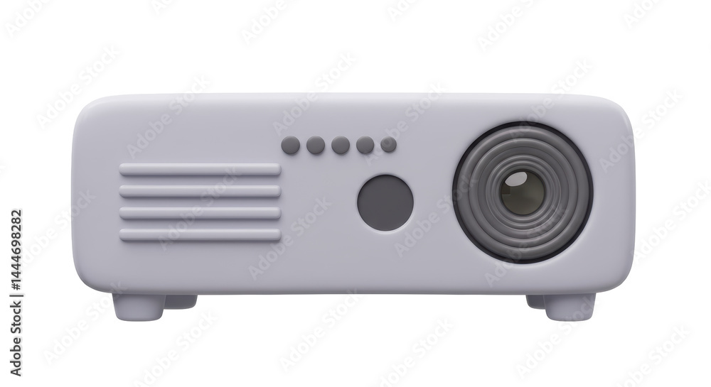 Poster isolated modern projector with simple design