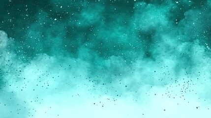 Obraz premium Teal nebula sprinkled with cosmic dust