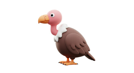 Isolated Cartoon Vulture Bird Animated Animal Character Graphic