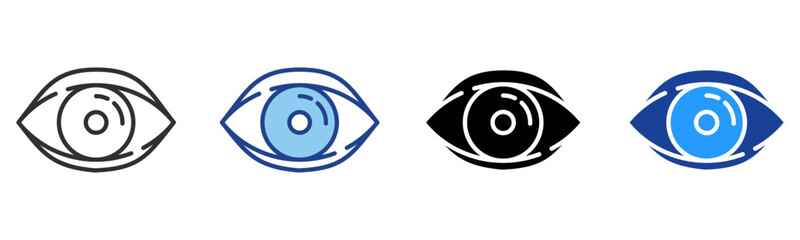 Obraz premium Vision Icon Multiple Style Vector Collection 