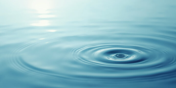 Water Ripples A blue background with thin white lines resembling gentle water ripples. Soft lighting creates a calming, reflective mood.