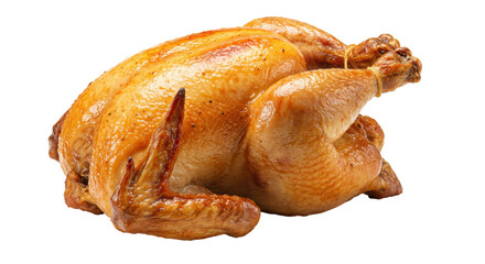 Isolated Roasted Chicken Thanksgiving Celebration Meal