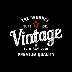 Obraz premium The original vintage typography vector illustration t-shirt design for print.