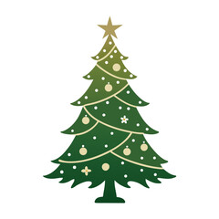 Fototapeta premium christmas tree on white background