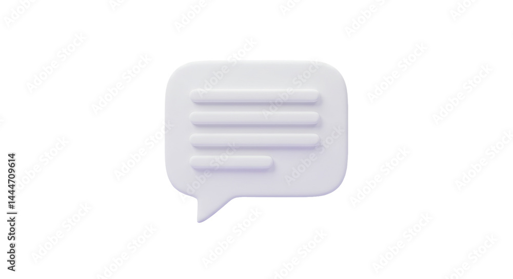 Poster isolated white speech bubble for text message