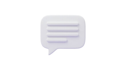 Isolated White Speech Bubble for Text Message